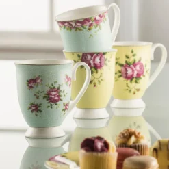 Archive Rose Footed Mug Set of 4