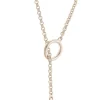 Balance Sterling Silver & Rose Gold Loop Through Necklace