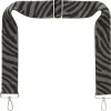 Black & Grey Zebra Camera Strap - Silver hardware