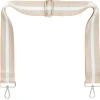 Champagne Sliver White Stripe Camera Strap - Silver hardware