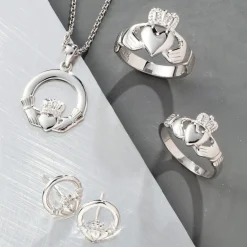 Claddagh Sterling Silver Earrings