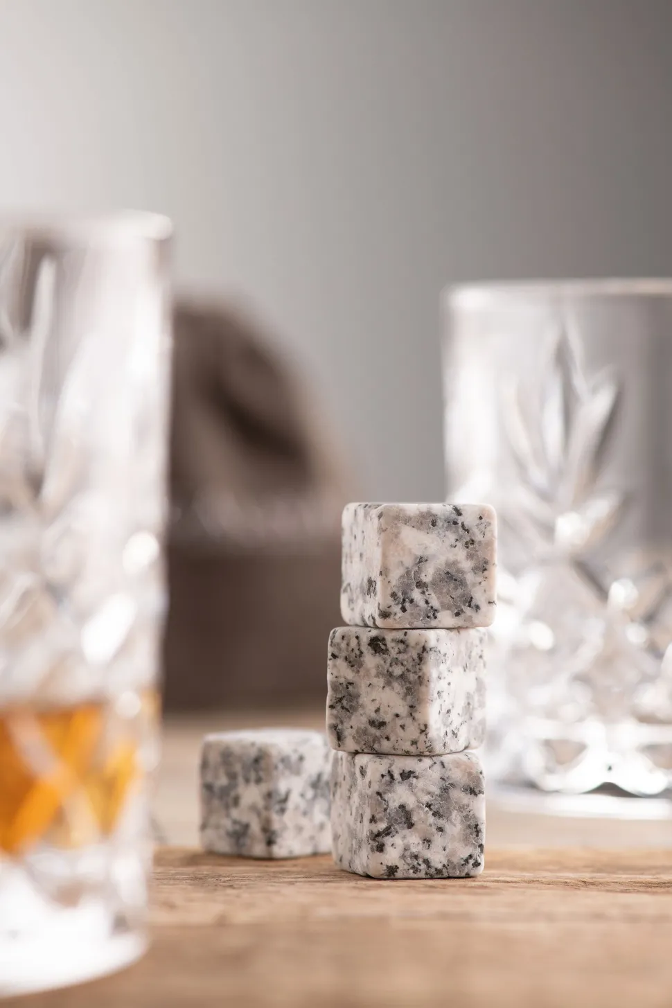 Cooling Stones Set of 4 - White/Grey Granite