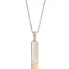 Dual Tone Bar Sterling Silver & Rose Gold Pendant