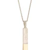 Dual Tone Bar Sterling Silver & Gold Pendant