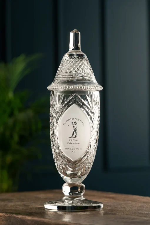 Engraved 17" Footed Sports Trophy & Lid