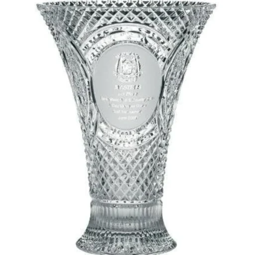 Engraved 14" Waisted Vase