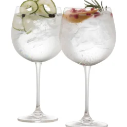 Engraved Elegance Gin & Tonic Glass Pair