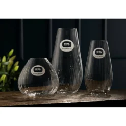Engraved Erne 12" Vase