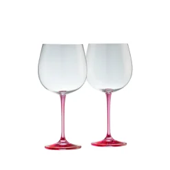 Engraved Gin & Tonic Glass Pair - Pink