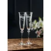 Engraved Liberty Flute Glass Pair