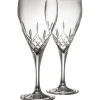 Engraved Longford Red Glass Pair