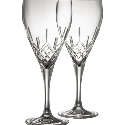 Engraved Longford Red Glass Pair