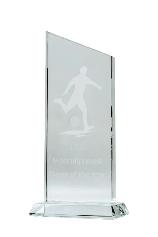 Engraved Small Diagonal Trophy