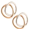 Entwined Sterling Silver & Rose Gold Stud Earrings