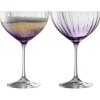 Erne Saucer Champagne Glass Pair Amethyst