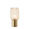 Fluted Glass Table Lamp - Amber