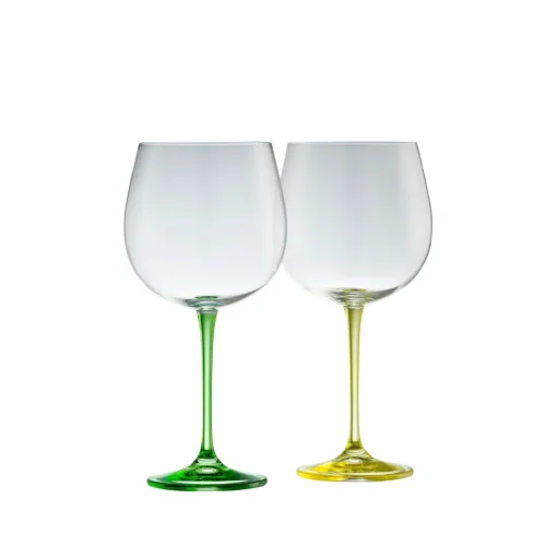 Gin & Tonic Glass Pair - Lemon & Lime