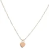 Heart of the Claddagh Silver & Rose Gold Pendant