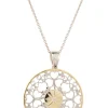Hearts & Shamrocks Pendant Silver & Gold