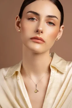 Luna Sterling Silver & Gold Stud Earrings