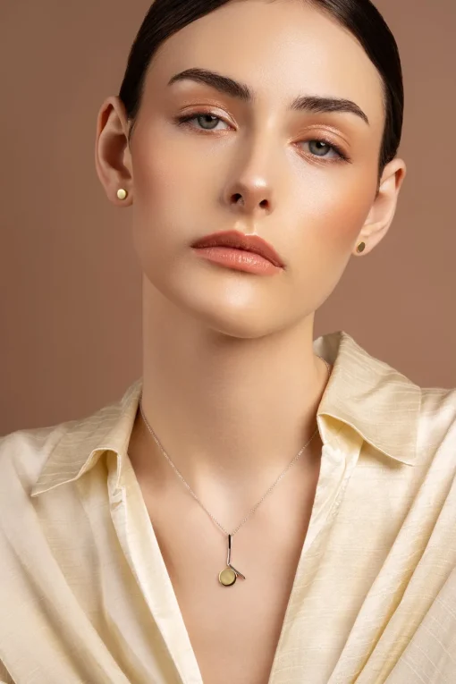 Luna Sterling Silver & Gold Stud Earrings