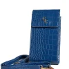 Mini Crossbody - Atlantic Blue Croc Detail