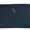 Navy Ladies Zip Wallet