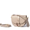 Saddle Bag Light Taupe Croc Detail