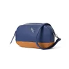 Two Tone Cross Body Bag - Navy & Tan