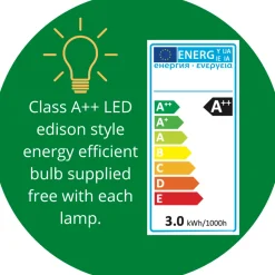 Wood and Copper Table Lamp